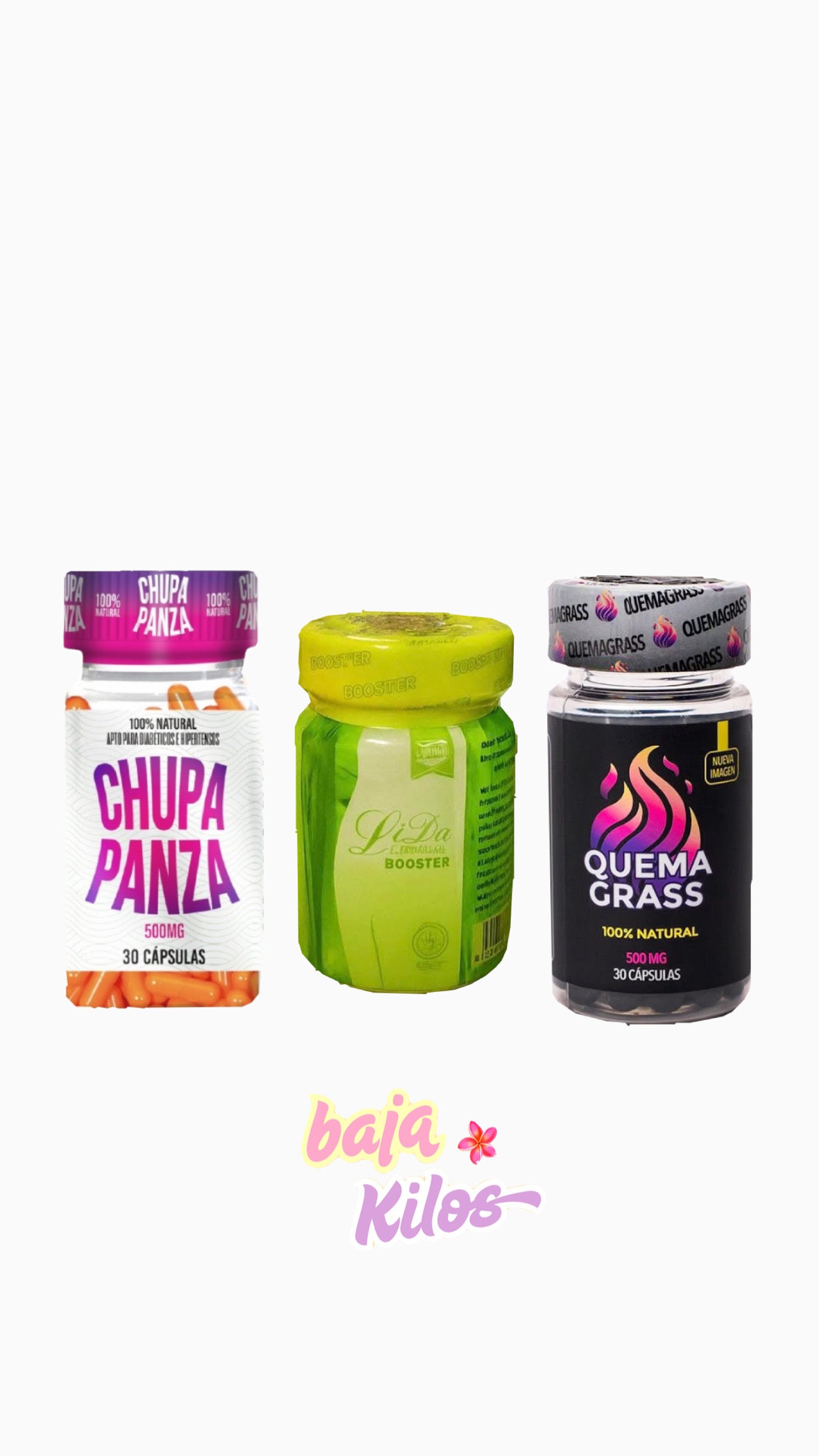 Kit Extremo Lida Booster - Chupa Panza + Quemagrass + Lida Booster ...
