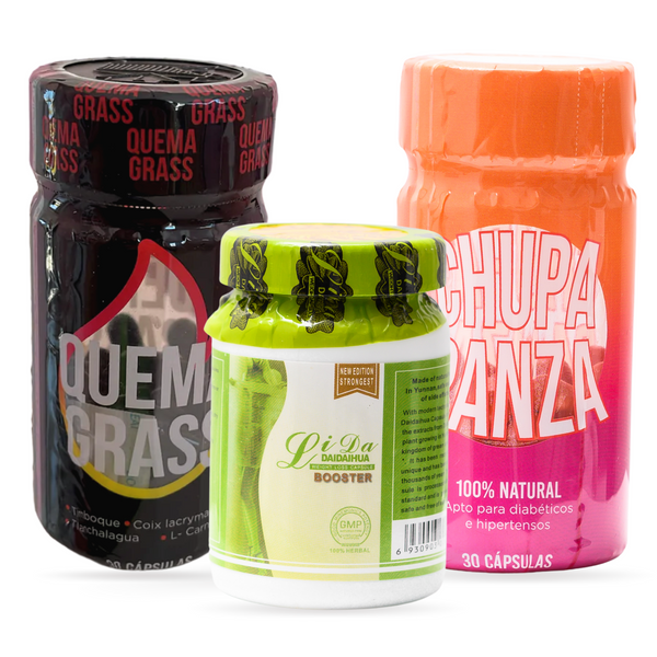 Kit Extremo Lida Booster - Chupa Panza + Quemagrass + Lida Booster