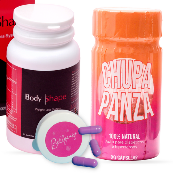 Kit Abdomen - Belly Easy + Body Shape + Chupa Panza